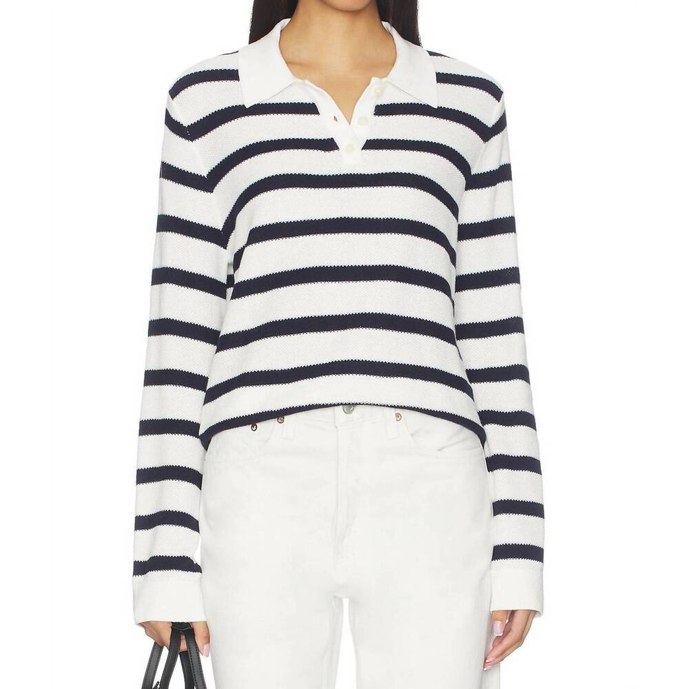 NEW STITCHES & STRIPES beth polo in blue